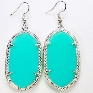 Mint Earrings | Mint Statement Earrings | Mint Oval Earrings